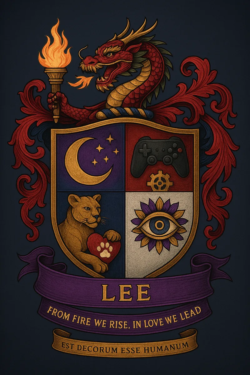 The Lee FamiLEE Crest — From Fire We Rise, In Love We Lead